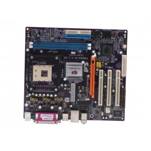 Placa de baza ECS P4M800-M, 2*DDR1, AGP, 3*PCI, 2*IDE, 2*S-ATA, VGA, PS2, SB 5,1, USB, SERIAL, PARALEL, Sk.478